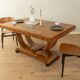 Elegant Art Deco dining table from the 1930s, walnut root veneer