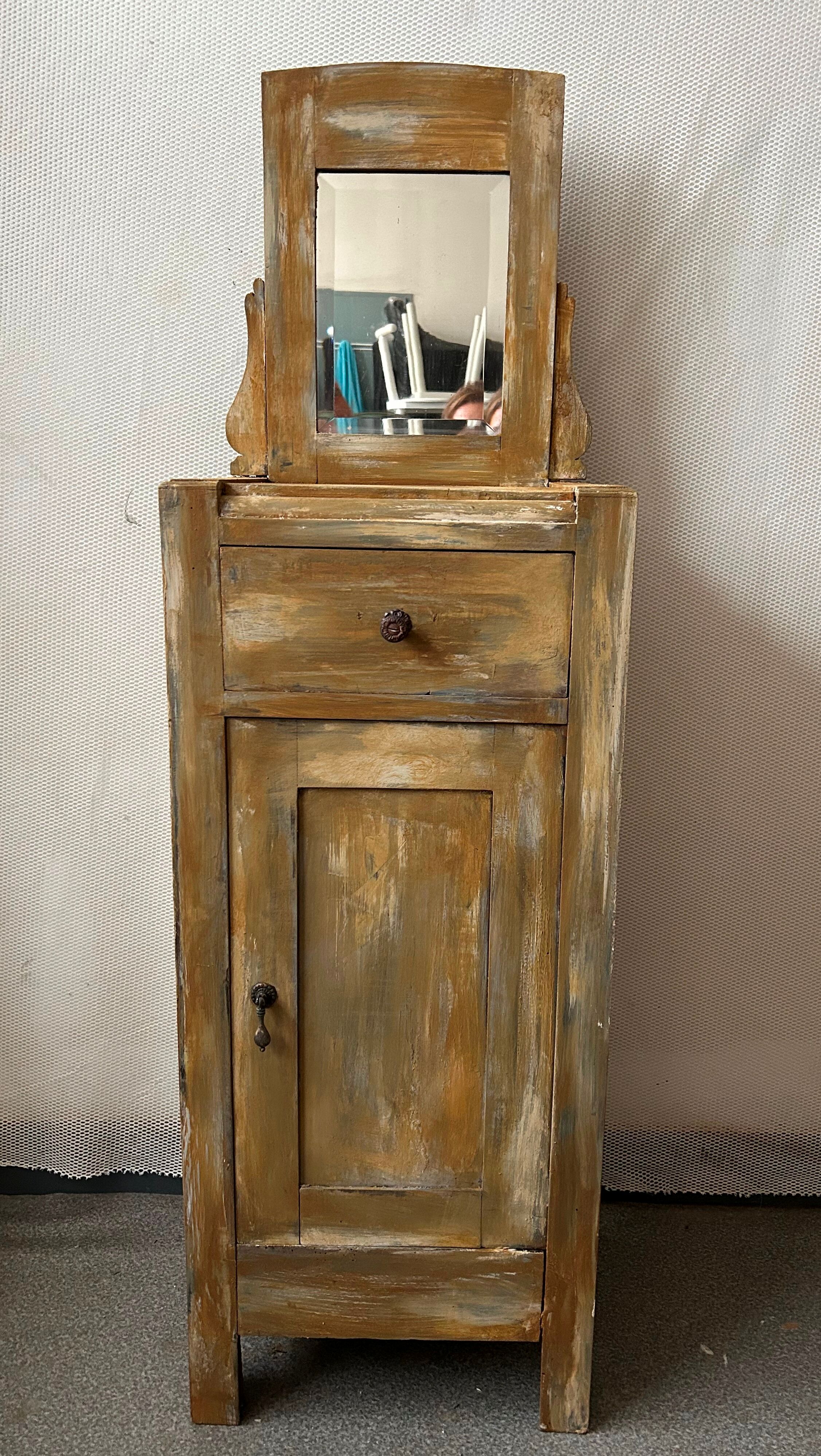 Meuble d'entrée console patinée