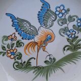 Plate with bird decoration Moustiers