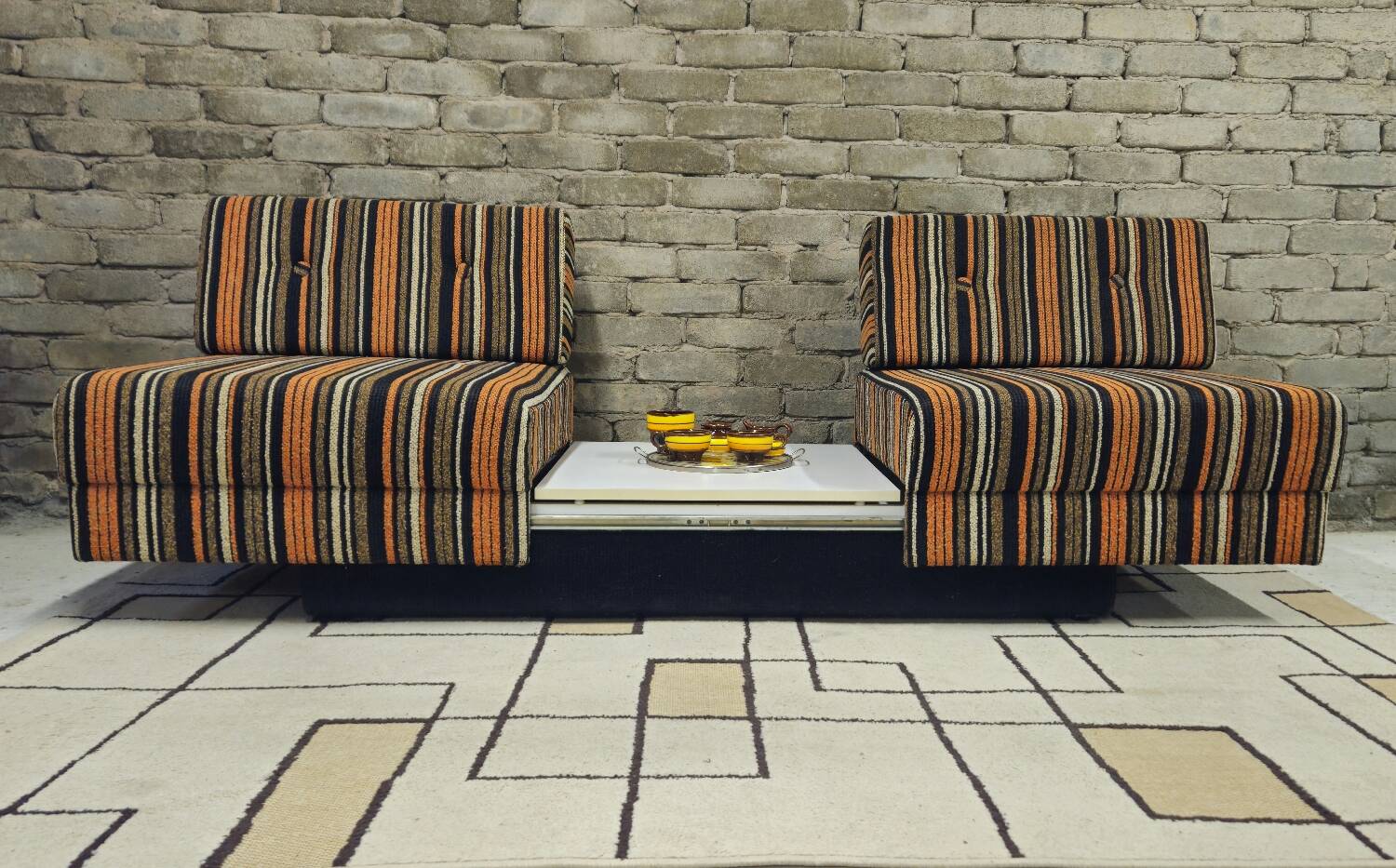 Daybed canapé modulable 1970 vintage