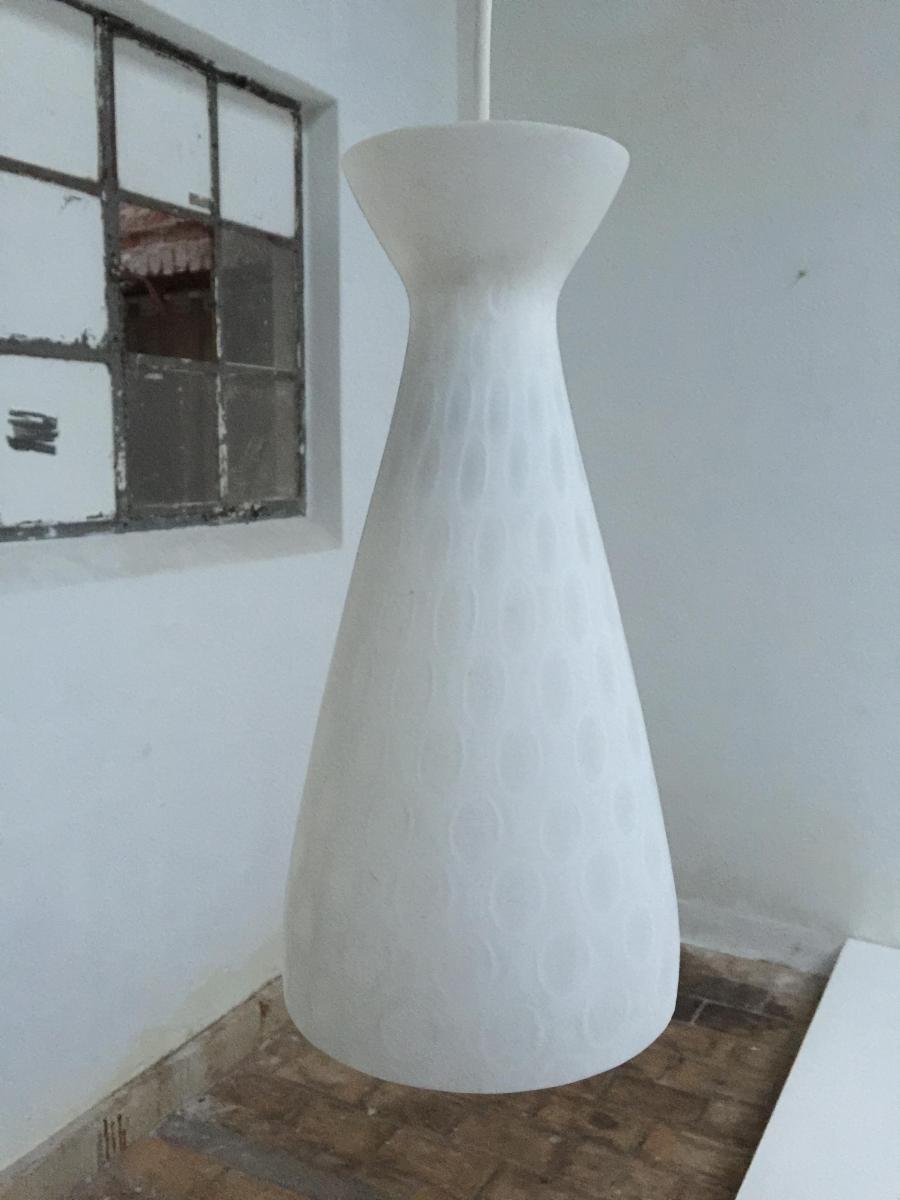 Set of 3 lamps suspended in glass by Louis Kalff for Philips