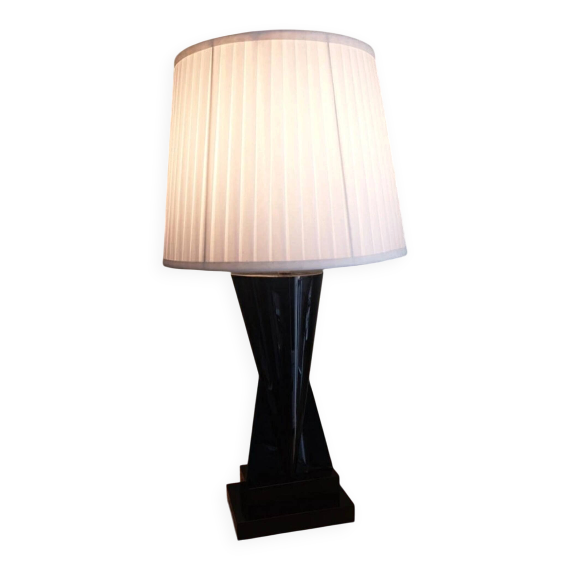 Lampe en cristal taillé noir – 64 cm – 7,6 kg