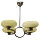 Art Deco nickel chandelier with champagne glass, Czechoslovakia 1930s