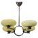 Art Deco nickel chandelier with champagne glass, Czechoslovakia 1930s