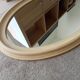 Miroir ovale vintage en bois patiné