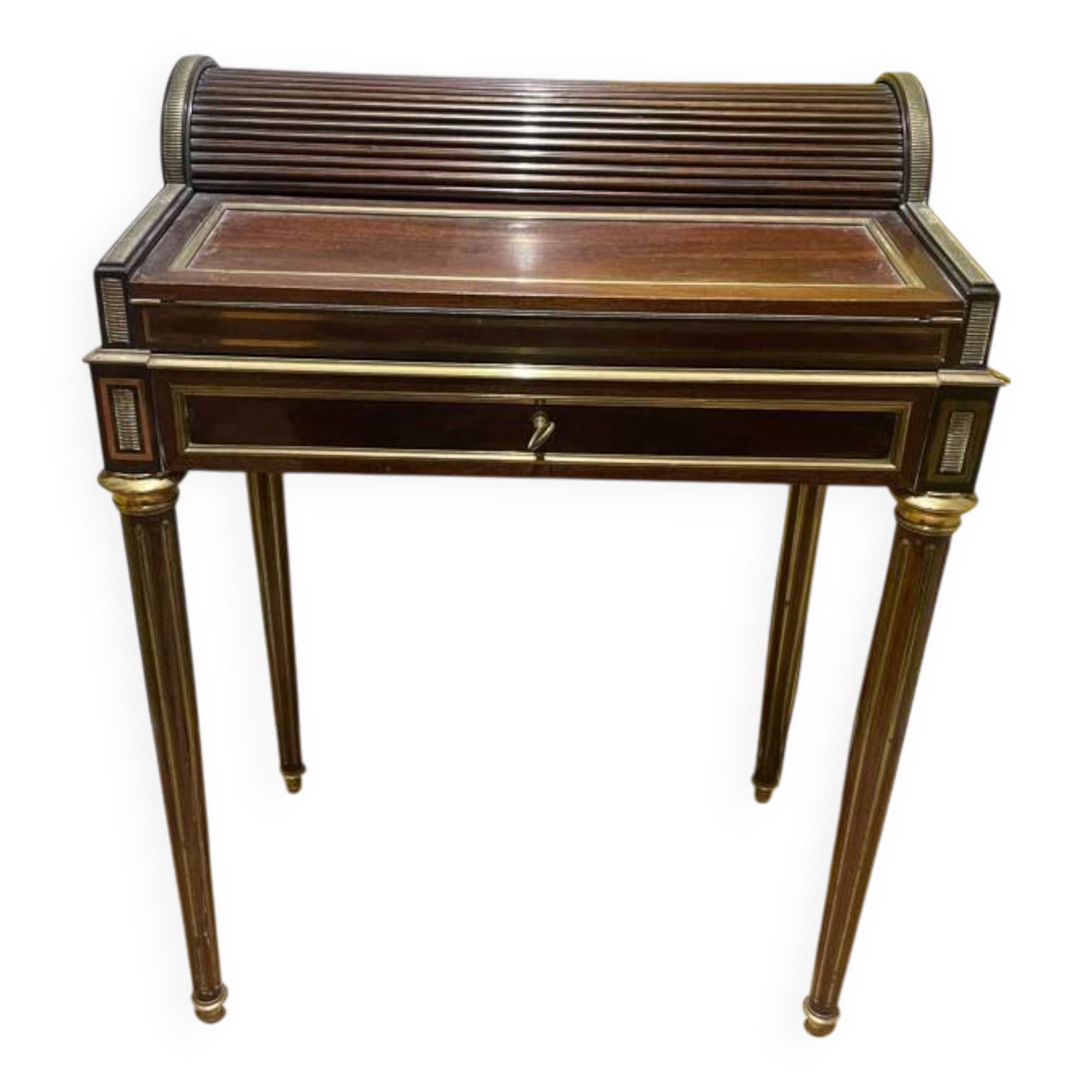 Small Louis XVI style cylinder desk (19th century)