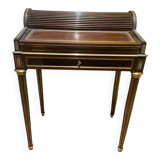 Petit bureau à cylindre style Louis XVI (XIXeme siècle)