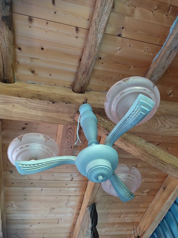 Chandelier support cast iron metal globe tulip pink glass DP 0822161