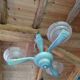 Chandelier support cast iron metal globe tulip pink glass DP 0822161