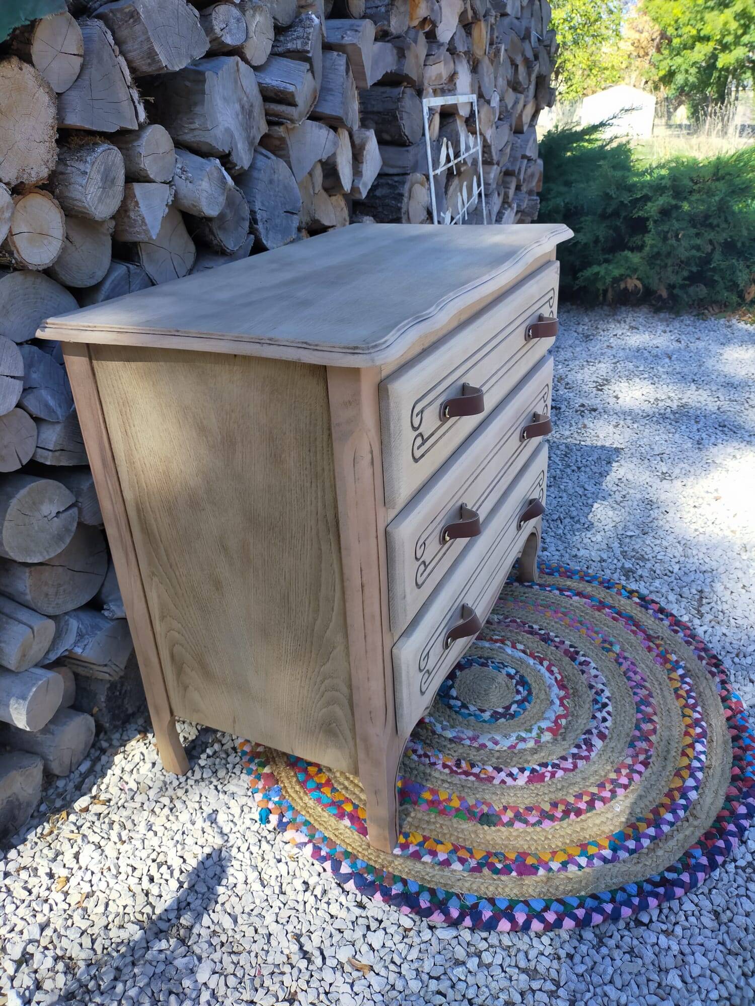 renovated wooden chest of drawers