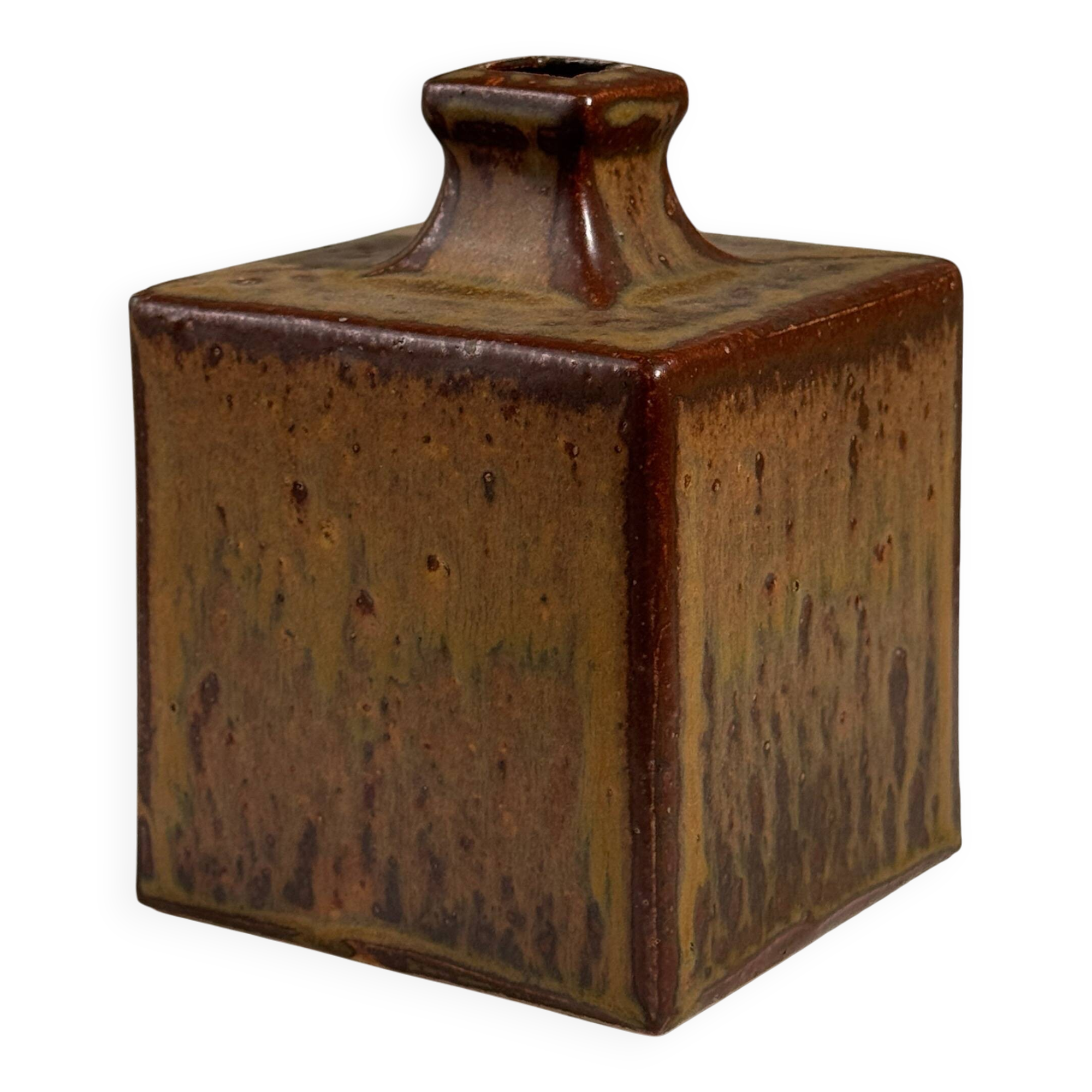 Square-shaped ceramic soliflore vase