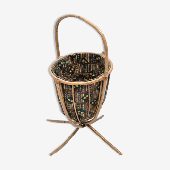 Bamboo basket and fabric