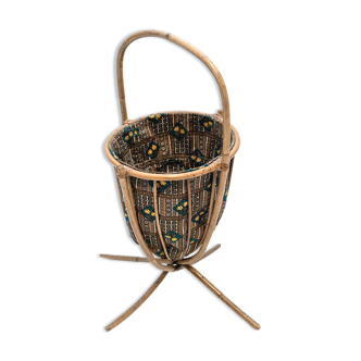 Bamboo basket and fabric