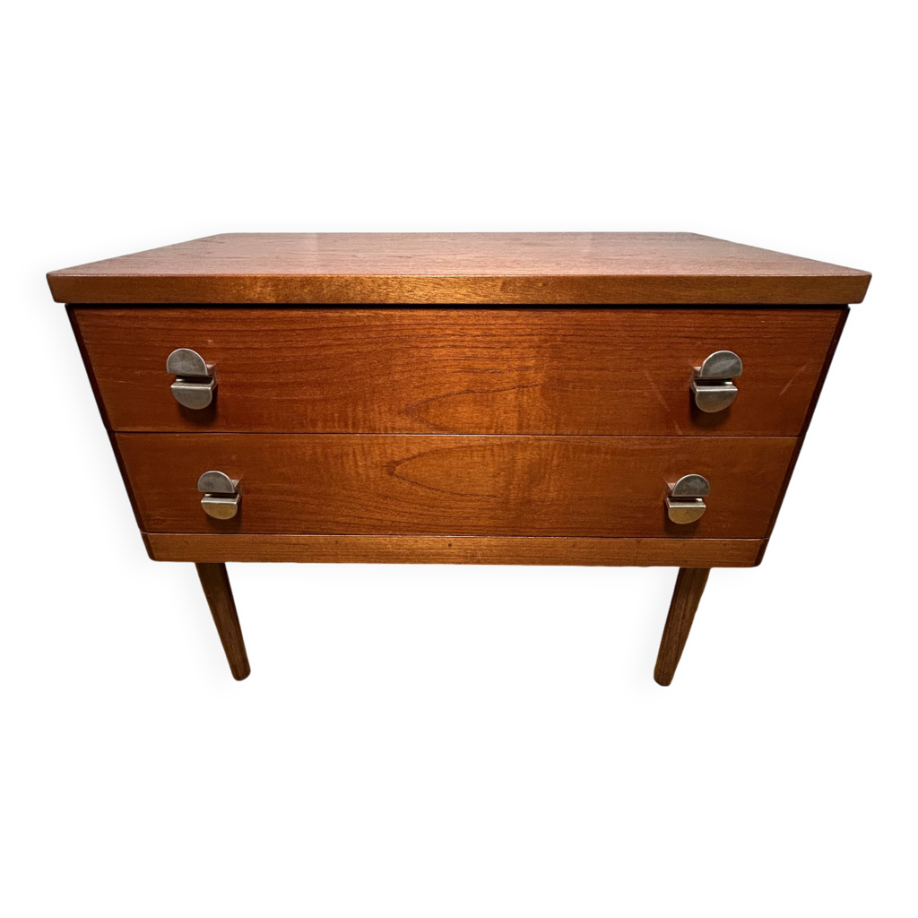 Commode rétro vintage en teck du milieu du siècle 1970 par Stag | Selency
