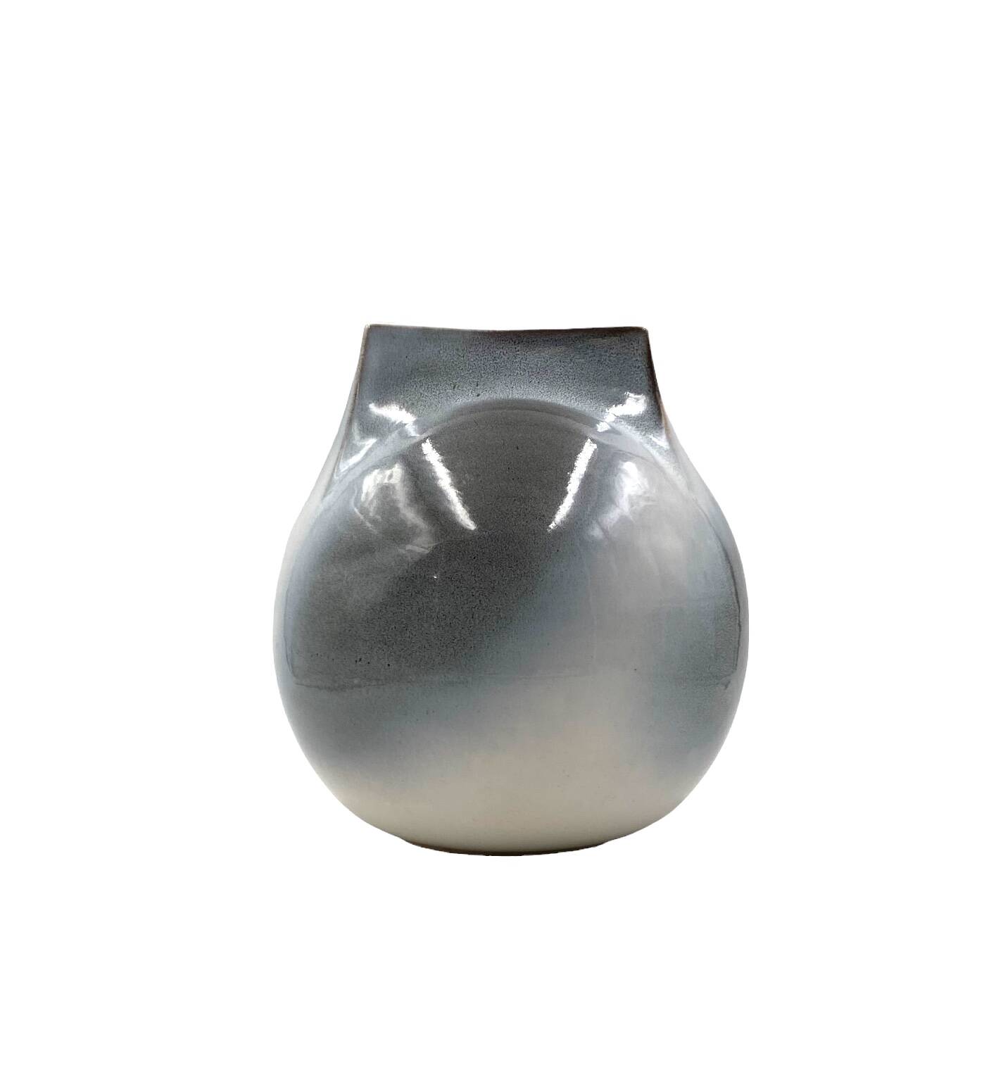 Mid-century Modern spherical gres vase, Franco Bucci Italy ca. 1970