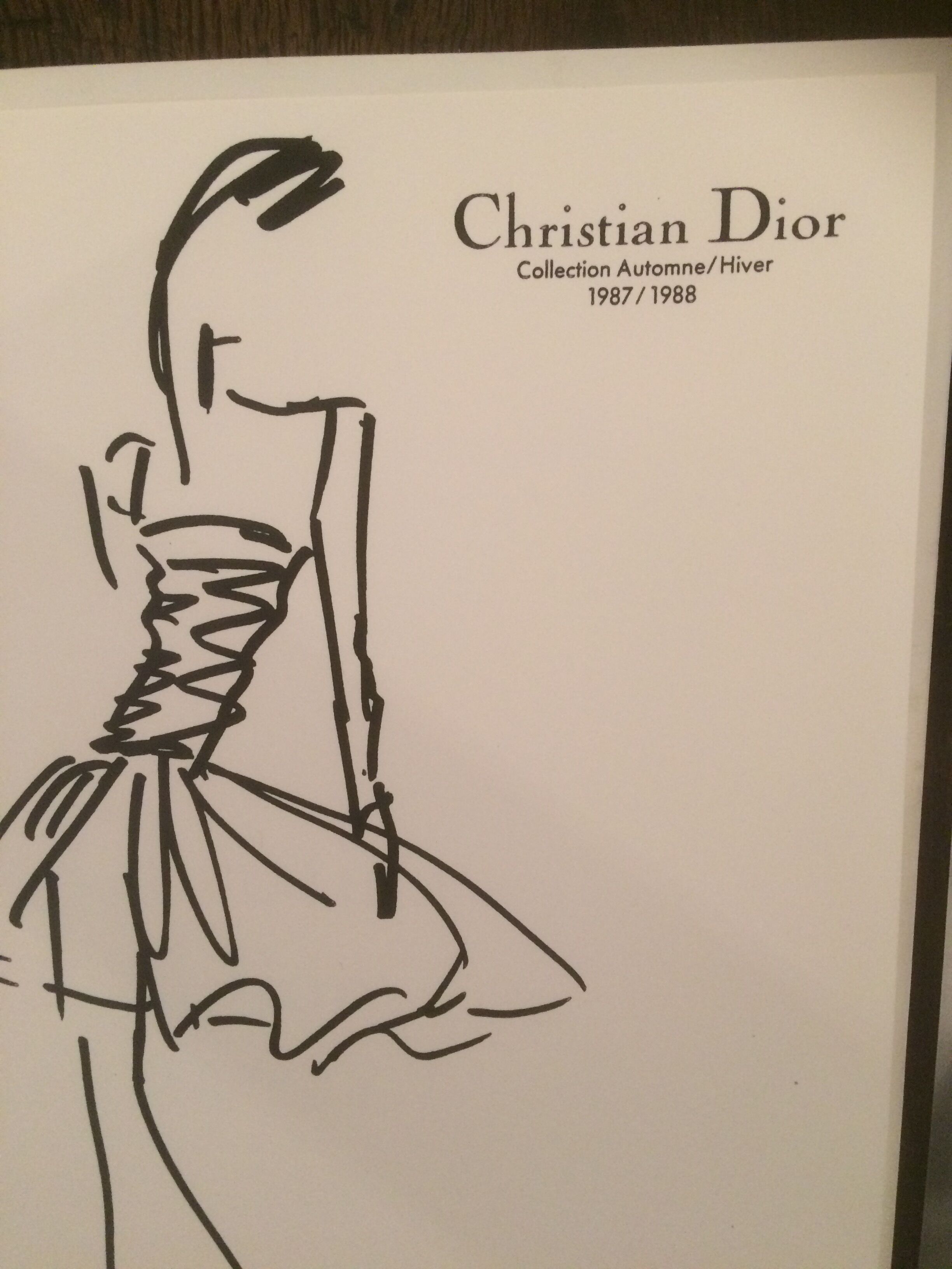 Christian dior, nice sketch of press vintage mode