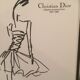 Christian dior, nice sketch of press vintage mode