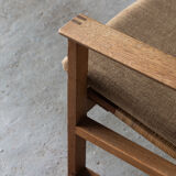 Set of 2 lounge chairs and one footrest by Borge Mogensen for Fredericia Denmark 1960’s