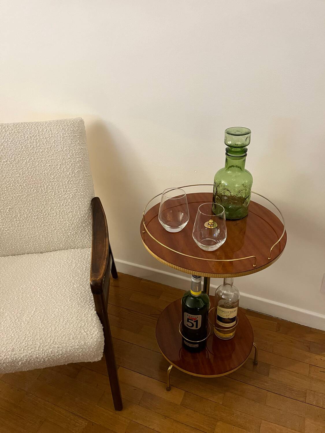 Vintage 70s Pedestal Table / Bar Furniture