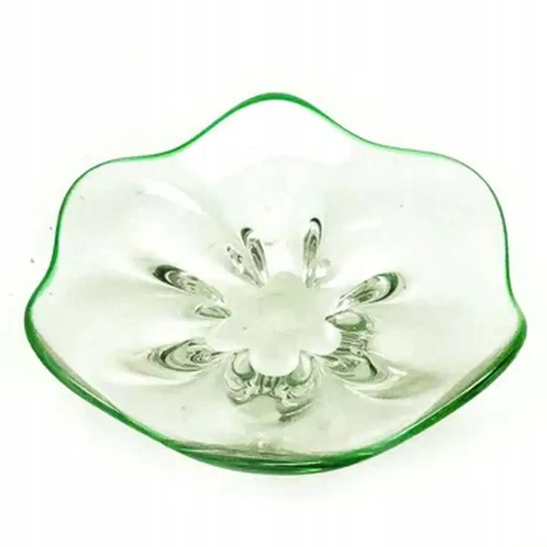 Mid-century modern fruit or nut bowl, glass, Czechoslovakia, 1950s