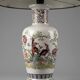 Large ceramic lamp signed V.V. Carraresi, traditional decorations.