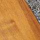 Triangle coffee table in golden blond oak base full iron of the 50s