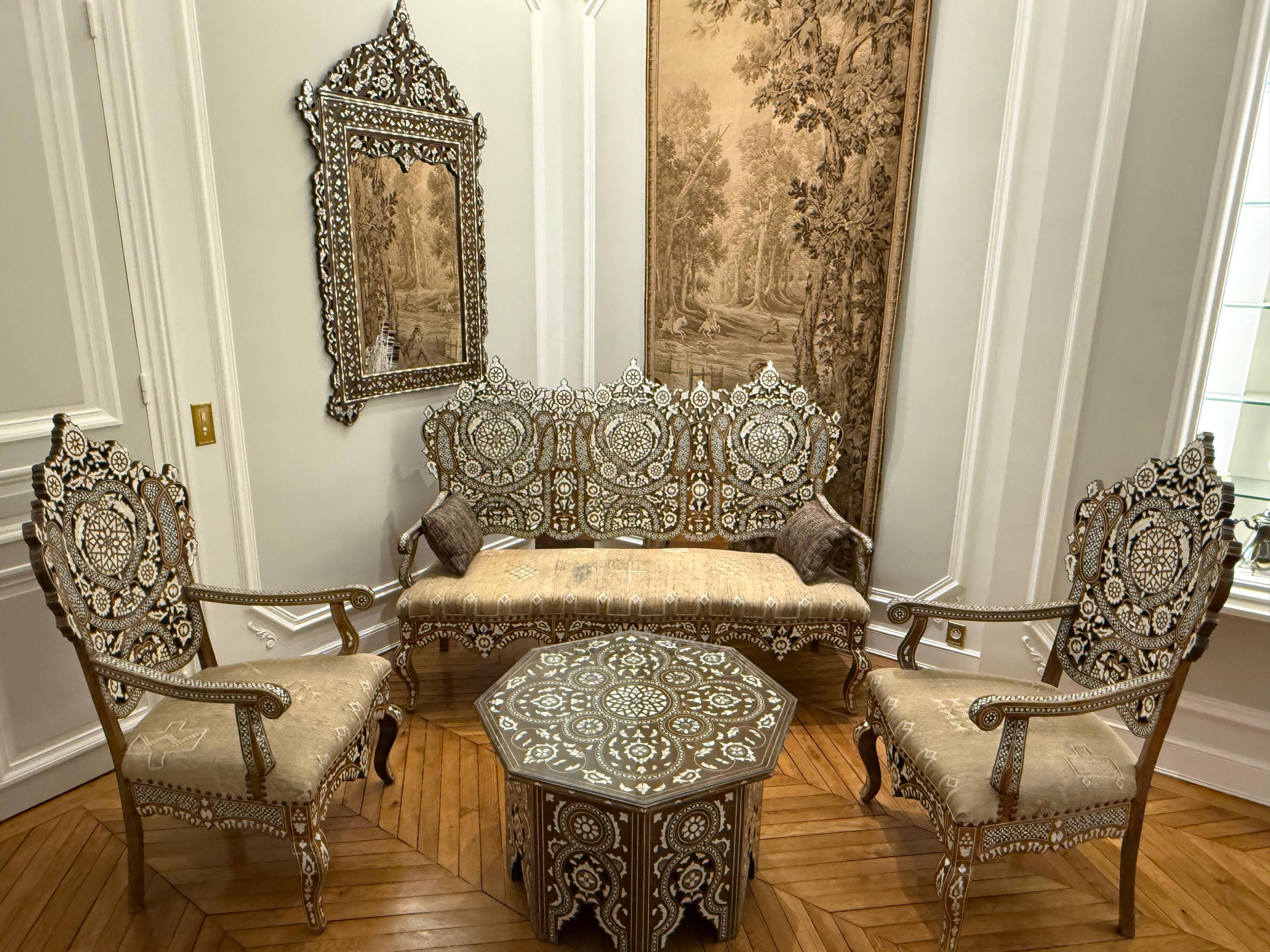 Oriental salon in marquetry