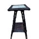 Folk art stool – circa 1890-1900. Rattan & ceramic