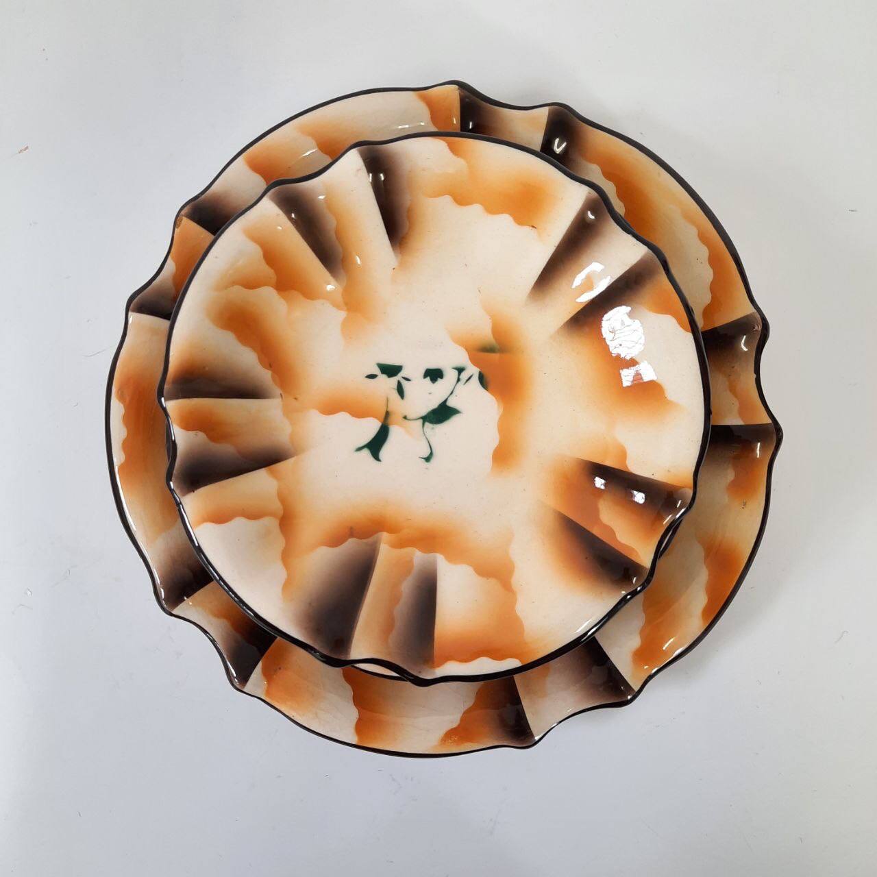 Futurist dessert set, silkscreened, 1930s