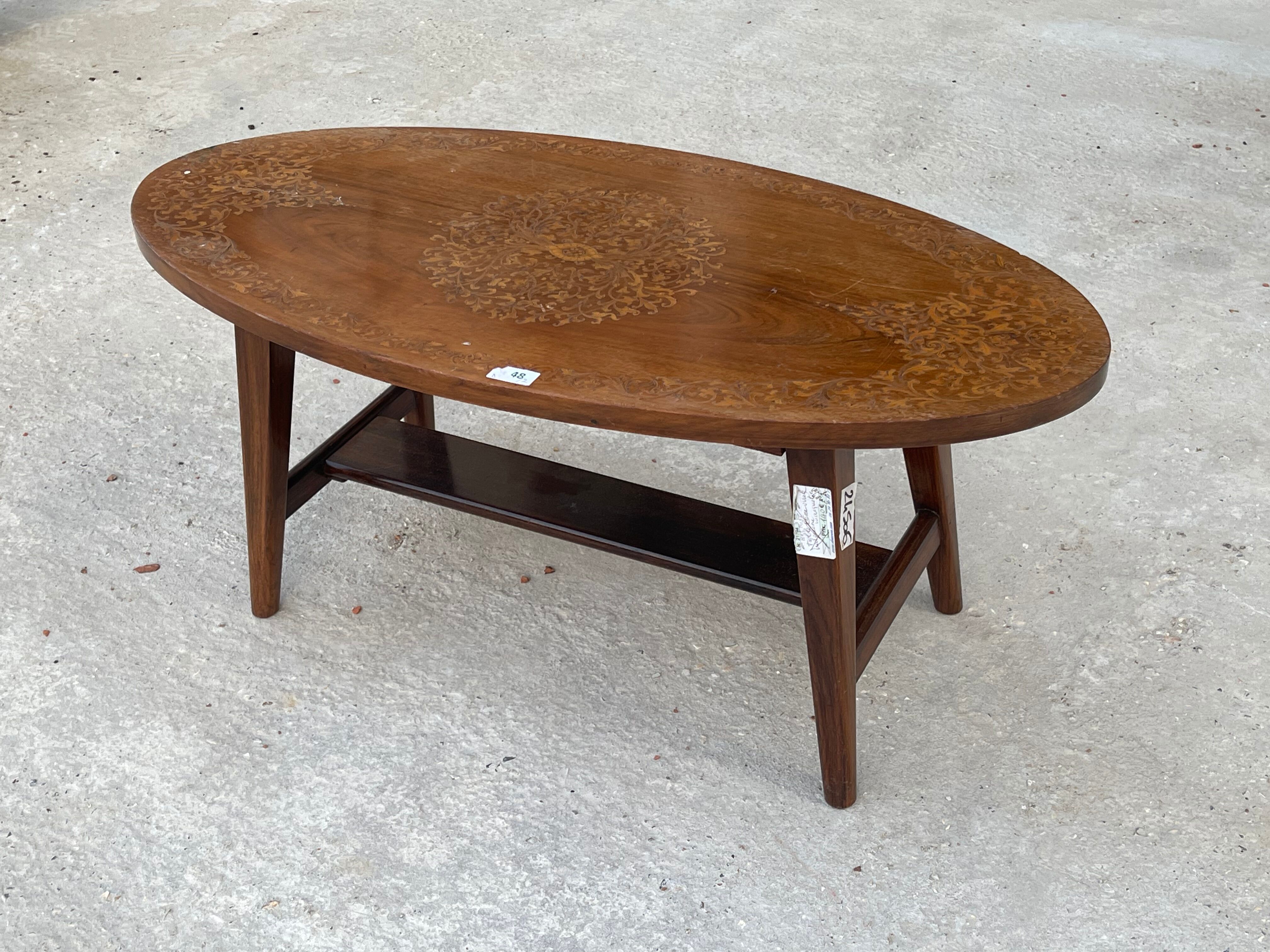 Oval coffee table