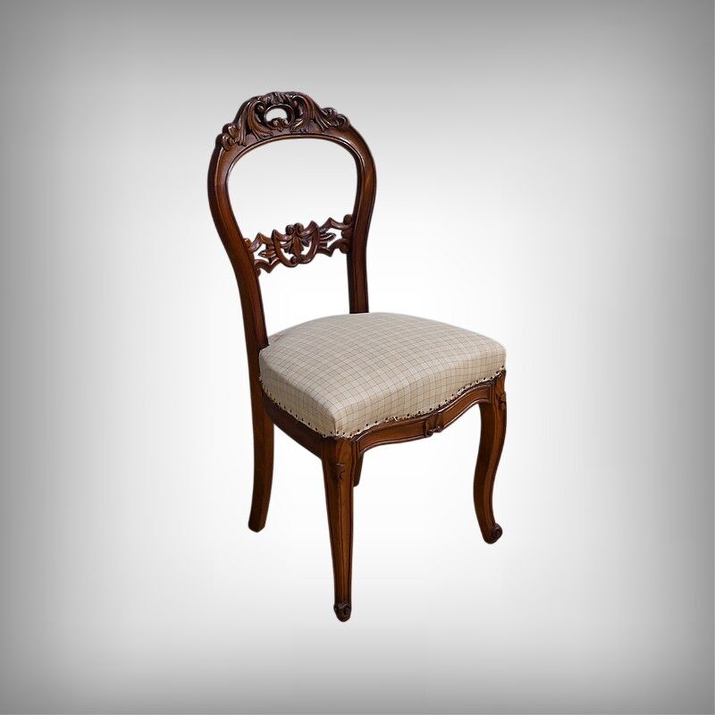 Set of 4 mahogany chairs, Napoléon III period - second half of the 19th century.