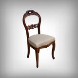 Set of 4 mahogany chairs, Napoléon III period - second half of the 19th century.