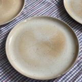 Flat plates in marshes stoneware paris