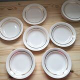 12 Villeroy & Boch cream plates with golden edging, 6 flat and 6 hollow plates