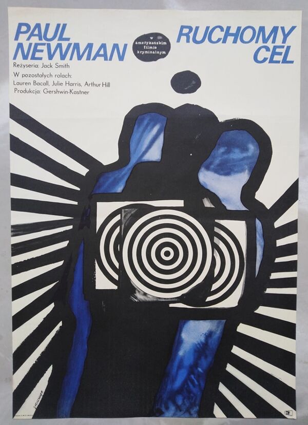 Affiche Polonaise originale 1960 polish poster vintage désign Paul Newman