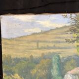 19th century realistic school - HST - Eugène Emile Fauconnier - Landscape with a river