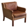1970s patinated leather Scandinavian lounge chair