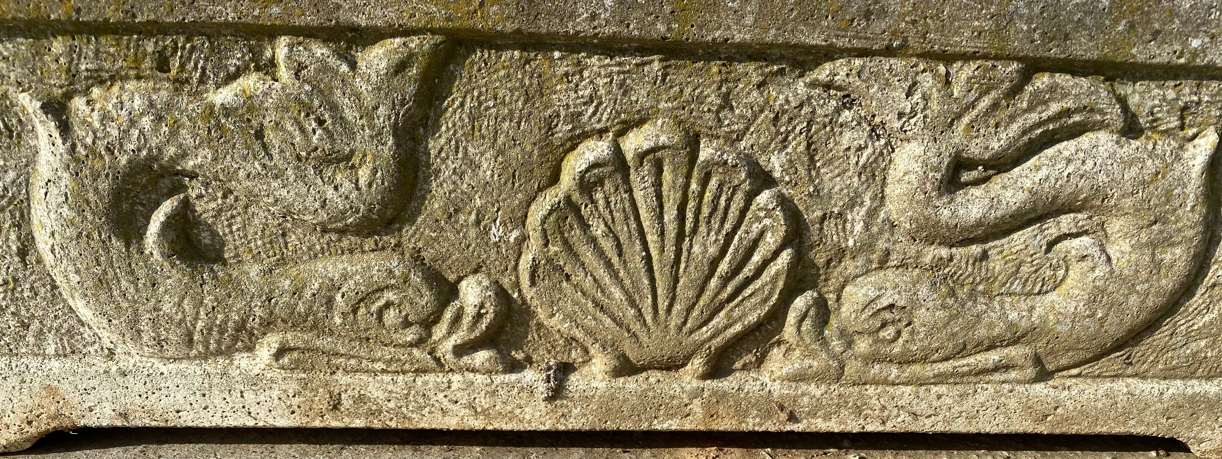 Rectangular planters with decoration