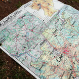 Old school vintage MDI Rhône-Alpes map