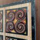 Duo of panels Imigongo carved wood Rwanda 1970