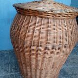 Basket 57cm woven rattan pot shape