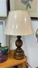 Turned wooden lamp base