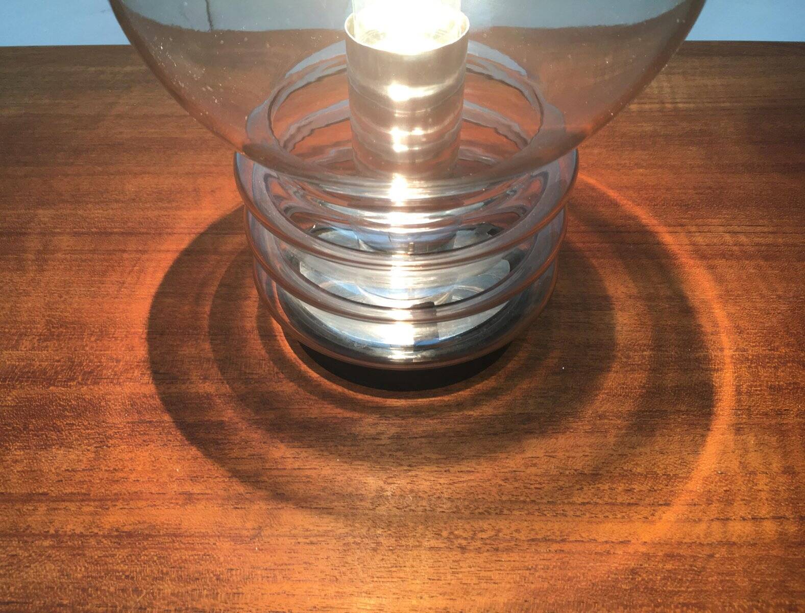 Vintage 1970s German space age table lamp by Limburg.