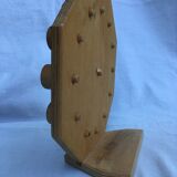 Painted wooden toy clock