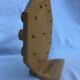 Painted wooden toy clock