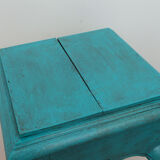 Large blue wood sellette