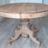 Oval wooden table with extensions