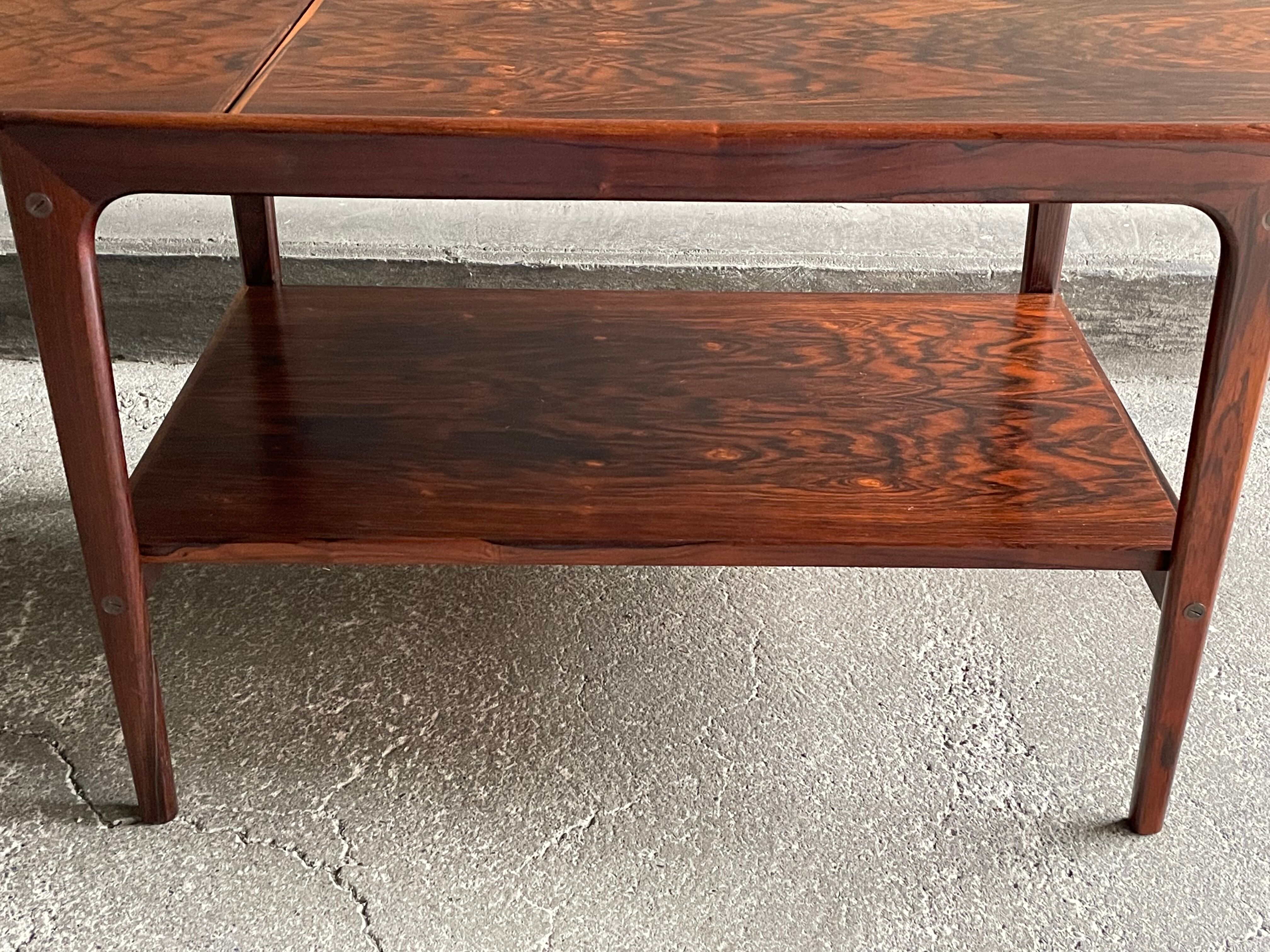 Scandinavian rosewood coffee table, 1960s