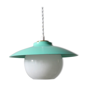 Gamelle and opaline pendant light