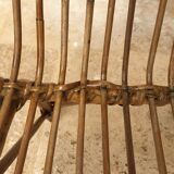 Pair of vintage rattan armchairs